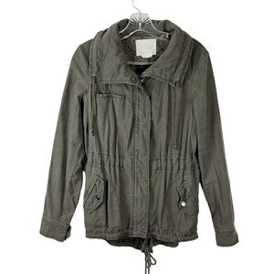 Anthropologie‎ Hei Hei Military Field Utility Jacket Women S Olive Green Pockets